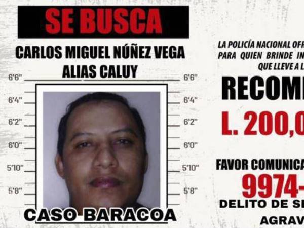 Por información de Carlos Miguel Núñez ofrecen una recompensa de L200,000.