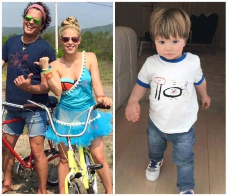 La cantante, que ha llegado a Barranquilla para grabar el videoclip de 'La bicicleta' junto a Carlos Vives, ha compartido una bonita imagen de su hijo pequeño.