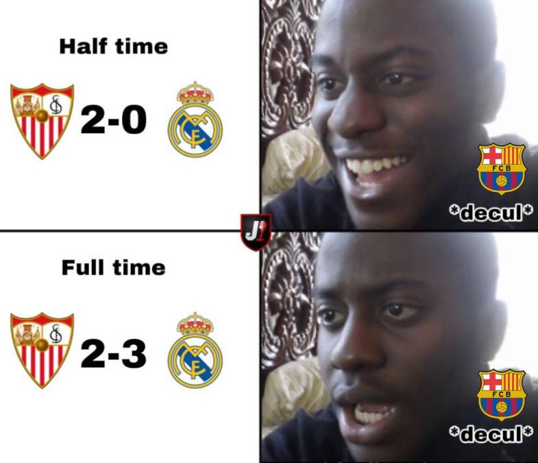 Los memes de la remontada del Real Madrid en Sevilla: El VAR, el árbitro, Benzema y el Barça