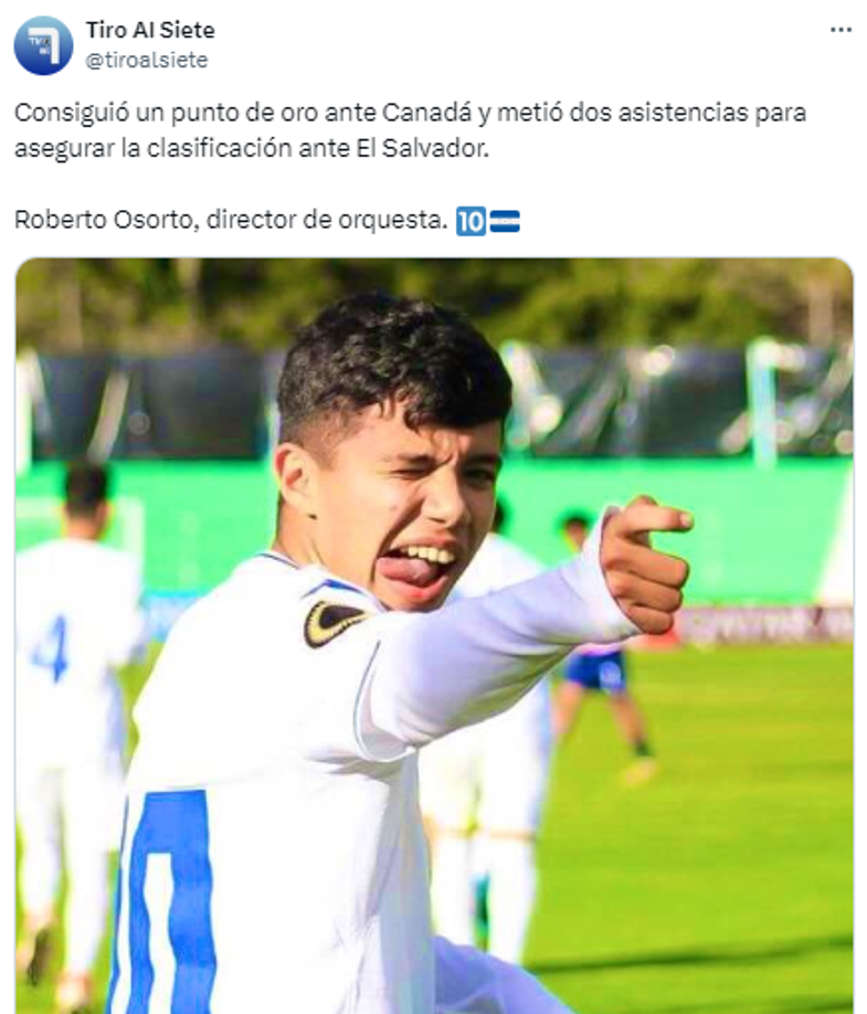 Roberto Osorto ha sido destacado por los medios locales por su gran trabajo en lo que va del Premundial Sub-20. 
