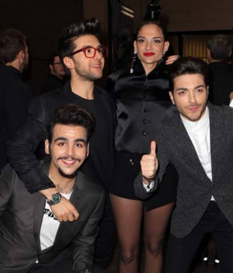 Piero Barone, Ignazio Boschetto, Gianluca Ginoble de Il Volo con Natalia Jiménez.
