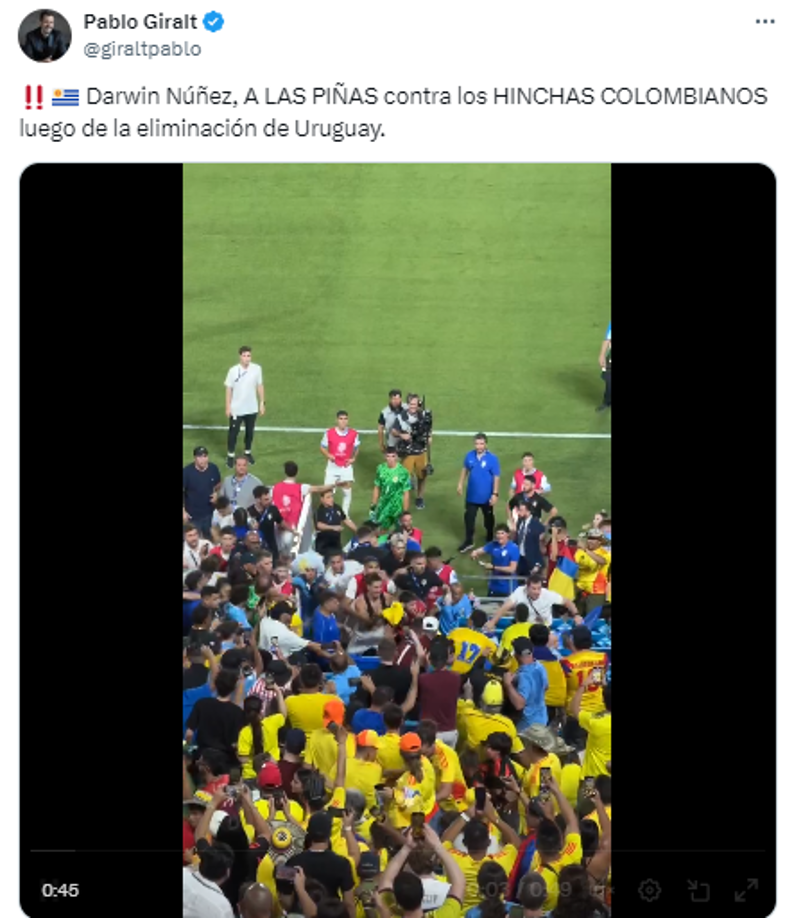 Las redes sociales viralizaron el video del momento que se vivió tras el partido. 