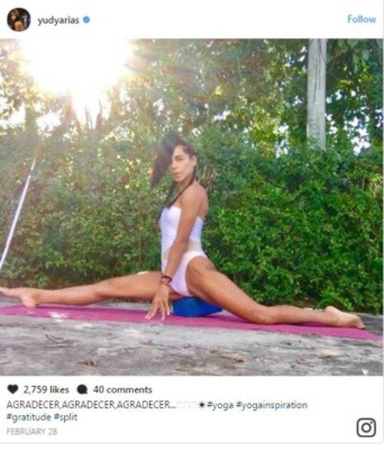 Los ejercicios dejan sin aliento a sus seguidores y a los hombres que la admiran.