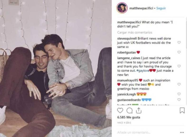 Matthew Pacifici ha reconocido su homosexualidad y ha presentado a su novio con una foto juntos y escribiendo: '¿Qué quieres decir con 'no te lo dije'?'.