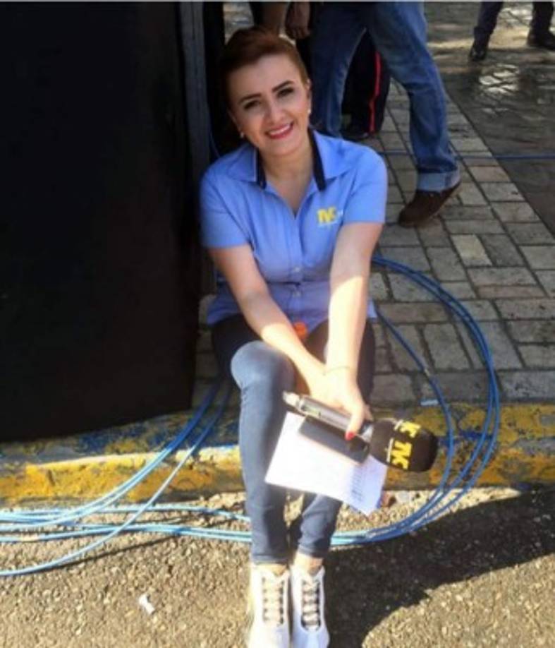 La periodista Cesia Mejía de TSI transmitió desde San Pedro Sula.
