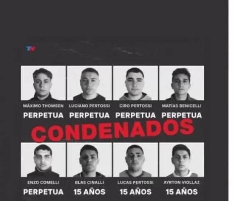 Cinco de los imputados por este crimen fueron condenados a cadena perpetua y los otros tres recibieron penas de 15 años.