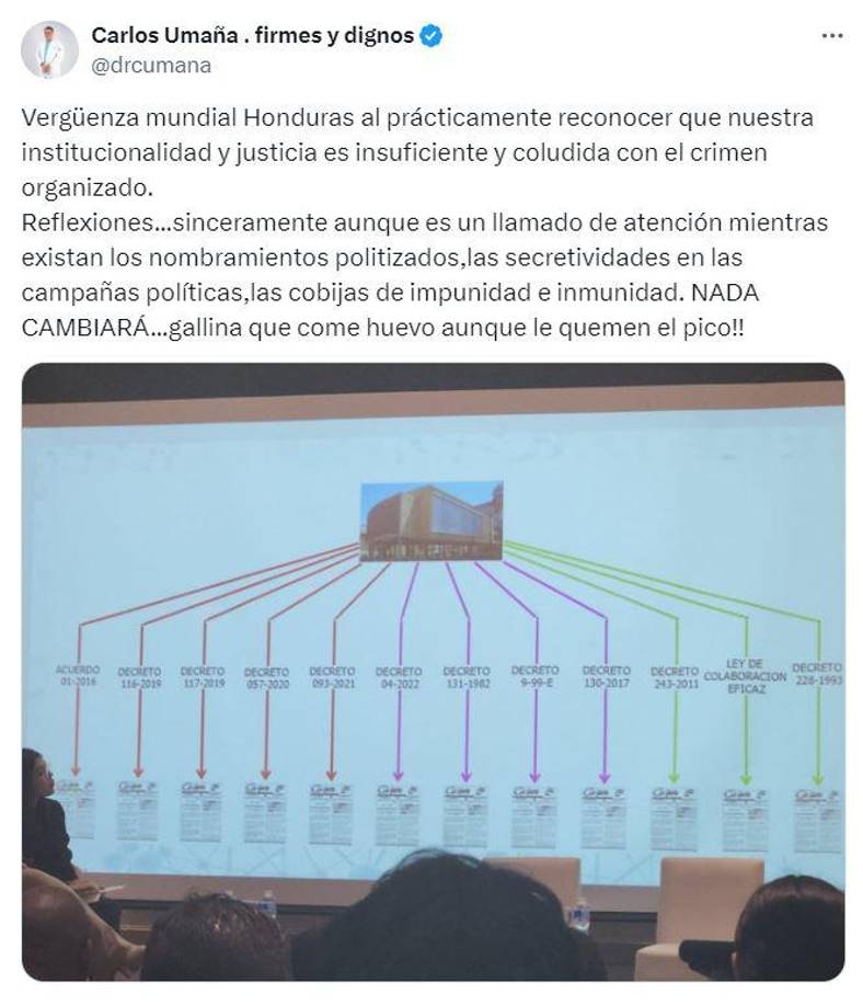 Carlos Umaña, diputado hondureño del Partido Salvador de Honduras (PSH). 
