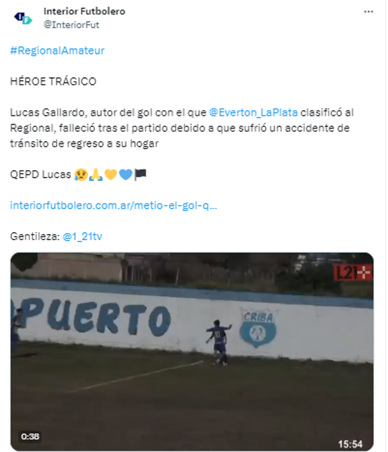 Futbolista muere de manera trágica tras darle la clasificación a su equipo