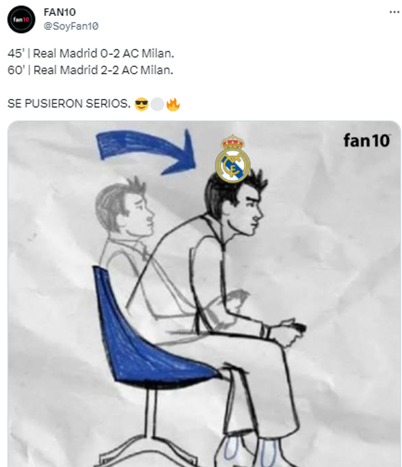 Real Madrid-Milan: Los jocosos memes que dejó el partido amistoso