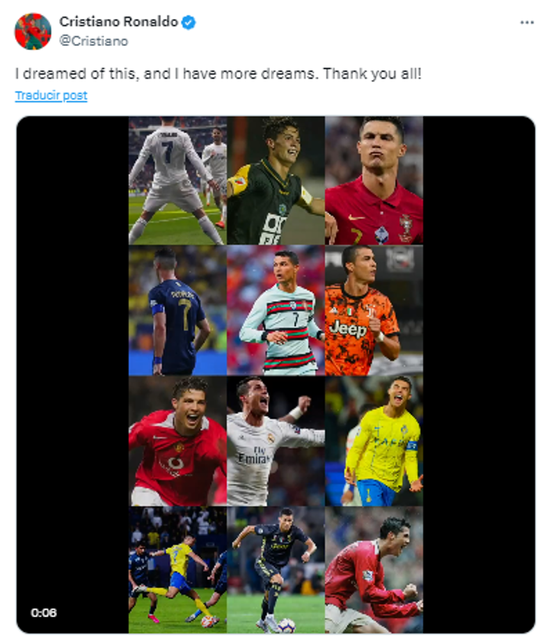 El mensaje de Cristiano Ronaldo tras anotar su histórico gol 900: “Soñé con esto y tengo más sueños. ¡Gracias a todos!”.