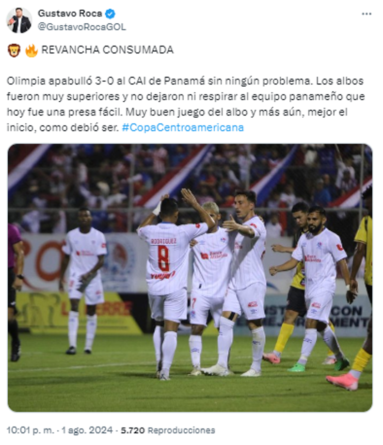 “Revancha consumada”, lo tituló Gustavo Roca, periodista de Diario Diez.