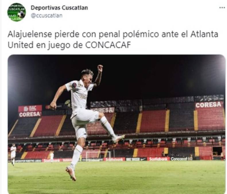 Deportivas Cuscatlán de El Salvador - “Alajuelense pierde con penal polémico ante el Atlanta United en juego de CONCACAF“.