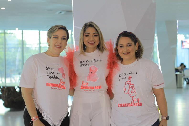 Michelle Barrios, Silvia Rodríguez y Annie Bueso.