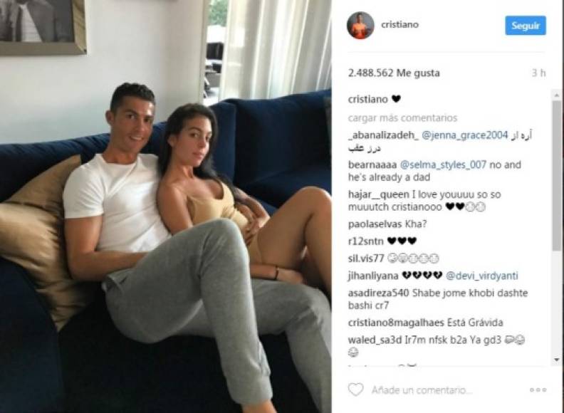 Cristiano Ronaldo compartió su primera foto con su nueva novia Georgina Rodríguez.