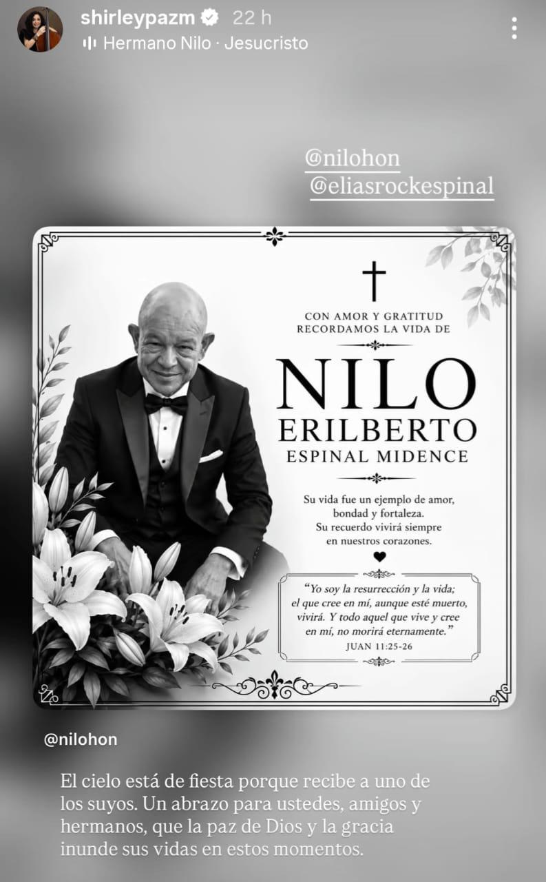 Muere el padre de Nilo Espinal: así lo despiden en redes