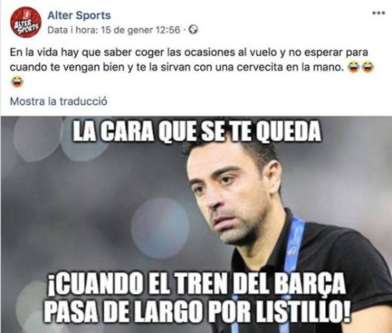 Xavi Hernández fue otro de los que recibió ataques en las redes sociales. El exjugador y ahora entrenador rechazó una oferta de Bartomeu para llegar al banquillo del club catalán.