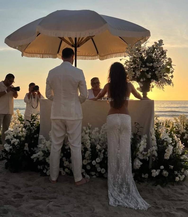 El hijo del legendario ’Chaco’ Giménez se casó con su pareja, Fernanda Serrano, en una espectacular boda.