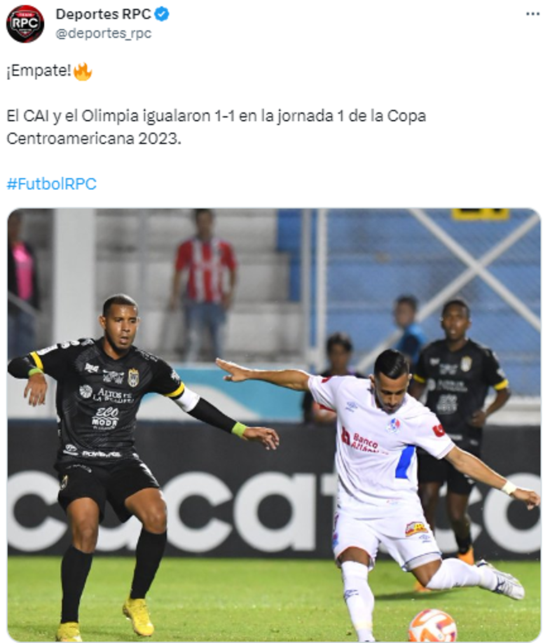 Así reaccionaron los medios panameños al empate entre el Olimpia y CAI.