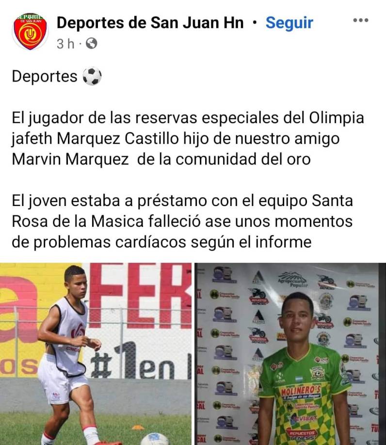 Sus restos mortales están siendo velados en la comunidad de El Oro, La Másica, Atlántida, donde era oriundo.