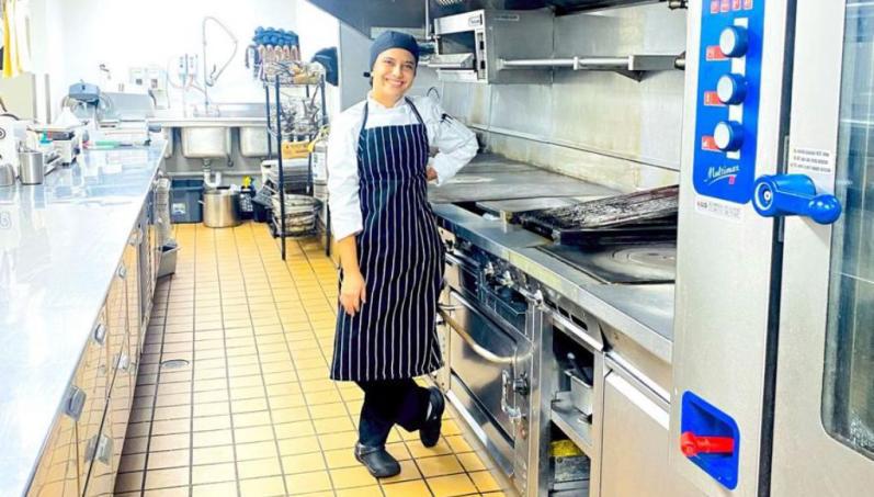 Reina en la cocina de The Lodge at Glendorn.