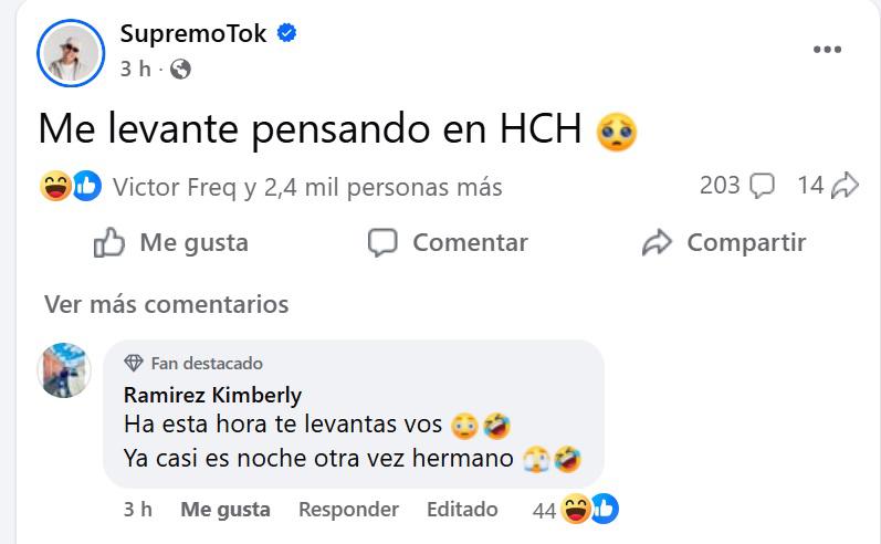 Supremo tras ruptura con Milagro: Ahora veo más seguido HCH