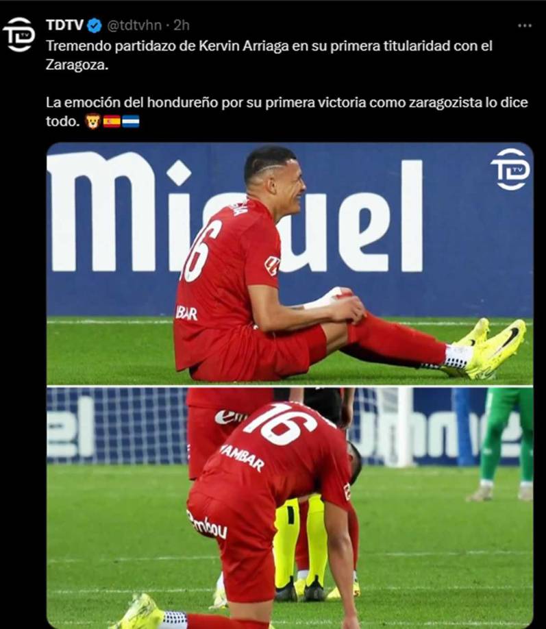 Alaban a Kervin Arriaga tras brillar con el Zaragoza: “Es un moderno, estoy enamorado”
