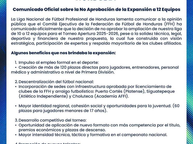 OFICIAL: la respuesta de la Federación a Liga Nacional sobre los 12 equipos