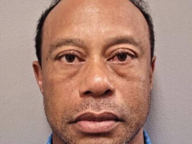 Así posó Tiger Woods tras ser detenido en Florida por su nuevo accidente.