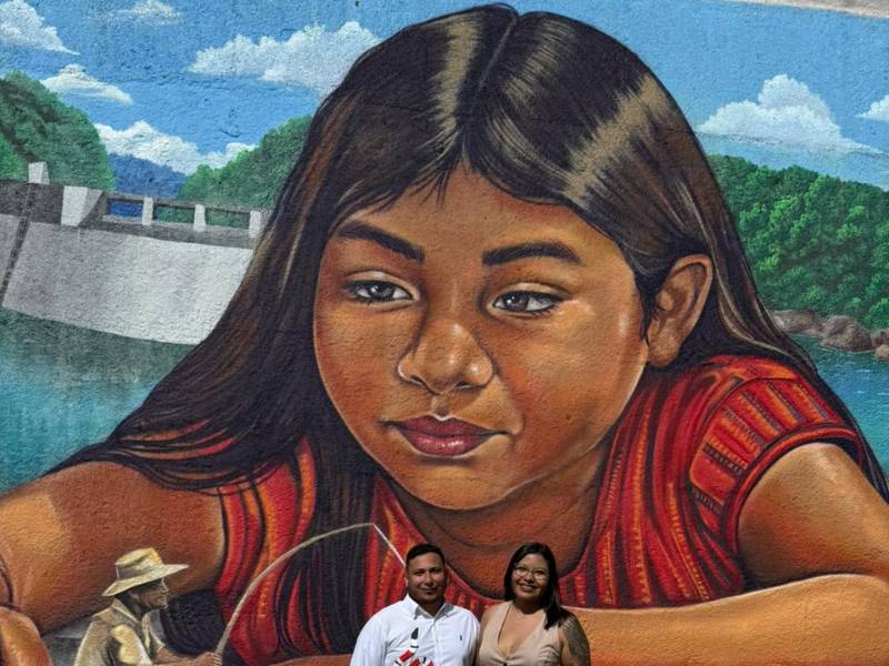 Artistas plasman identidad y convivencia con un mural en la represa El Cajón