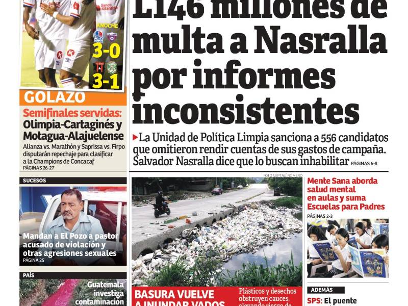 L146 millones de multa a Nasralla por informes inconsistentes