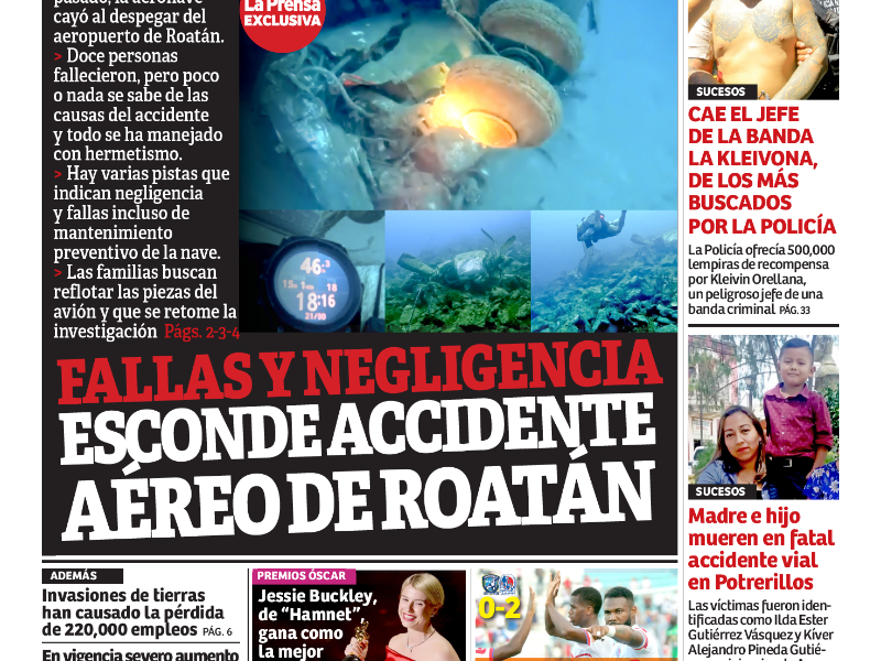 Fallas y negligencia esconde accidente aéreo de Roatán