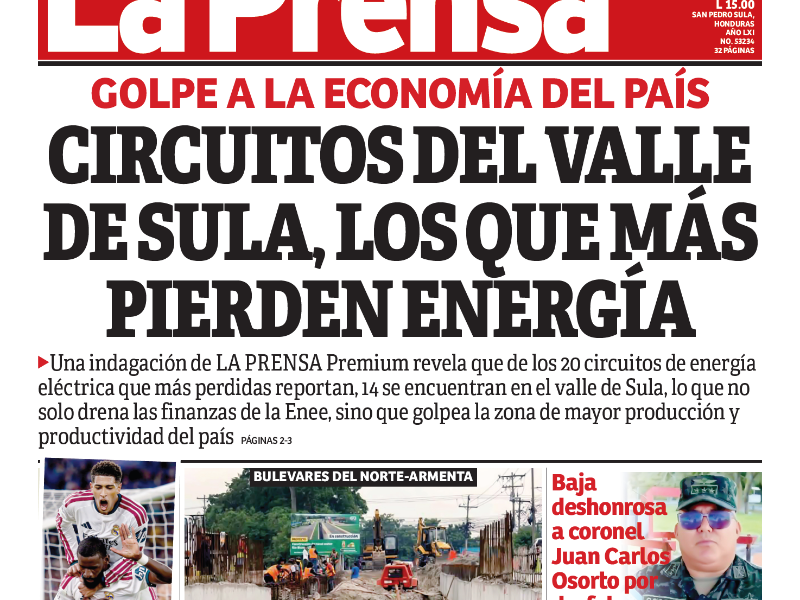 Circuitos del valle de Sula, los que más pierden energía