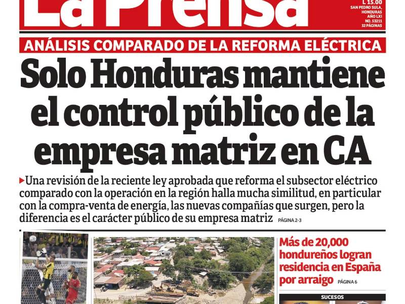 Portada de la edición impresa de Diario LA PRENSA de este miércoles 9 de septiembre de 2026.