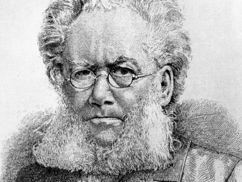 El dramaturgo noruego Henrik Ibsen (1828-1906) abordó los problemas de la época moderna (conflictos sociales, diferencias familiares, condición de la mujer en la sociedad), poniendo al desnudo cualquier forma de hipocresía. Su teatro revela la contradicción entre el sueño y la realidad, el idealismo y el pesimismo.Son famosas, entre otras, Casa de Muñecas, Los espectros, La dama del mar, El pato silvestre, Hedda Glaber, o Al despertar de nuestra muerte.