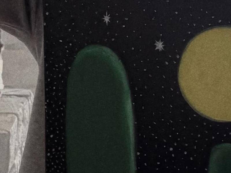 Foto del cuadro que Nodal pintó representando a Ángela.