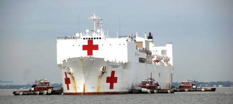 El buque hospital de EEUU.