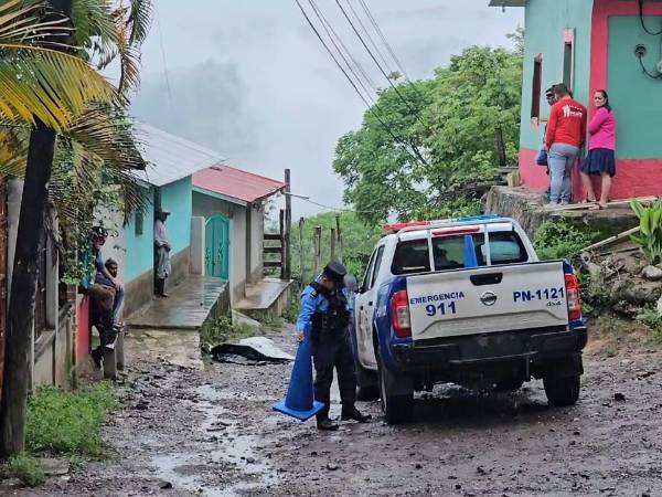Escena en la que fue asesinado Mario Vásquez en San Jerónimo, Copán.