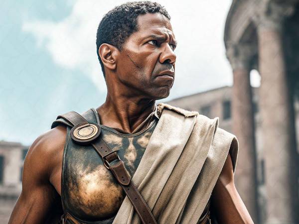 Denzel Washington actúa en la nueva versión de “Gladiador”.
