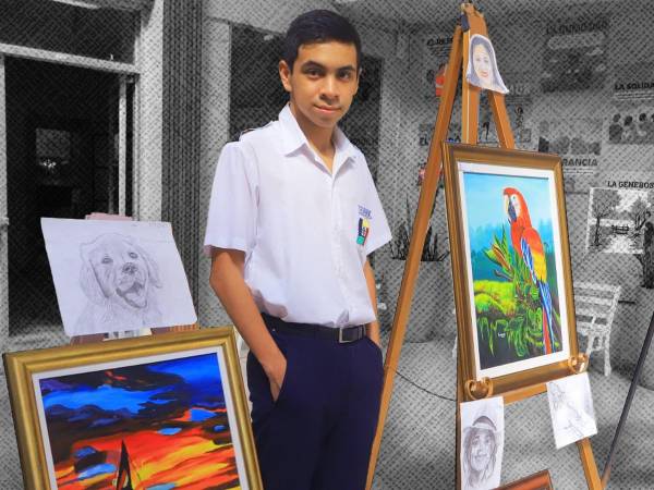 El estudiante Ramón Irías avanza mostrando que su diferencia no limita su talento.