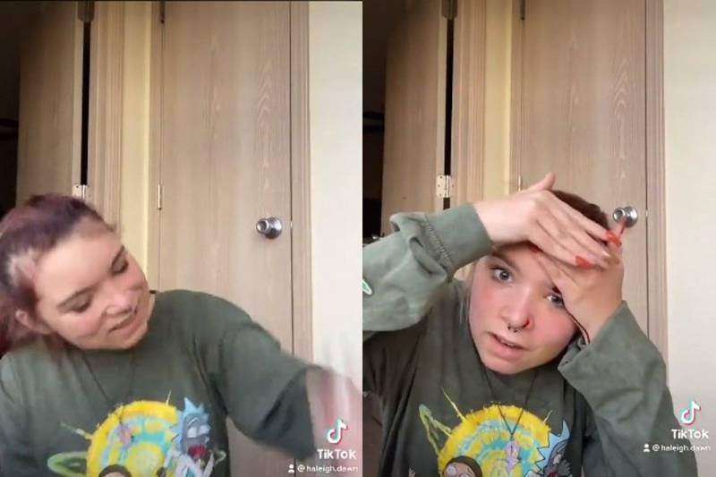 Tiktoker intenta reto viral y se termina cortando la cara