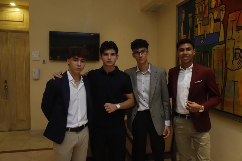 Yosef Rubio, Andrés Madrid, Santiago Luque y Víctor Castro