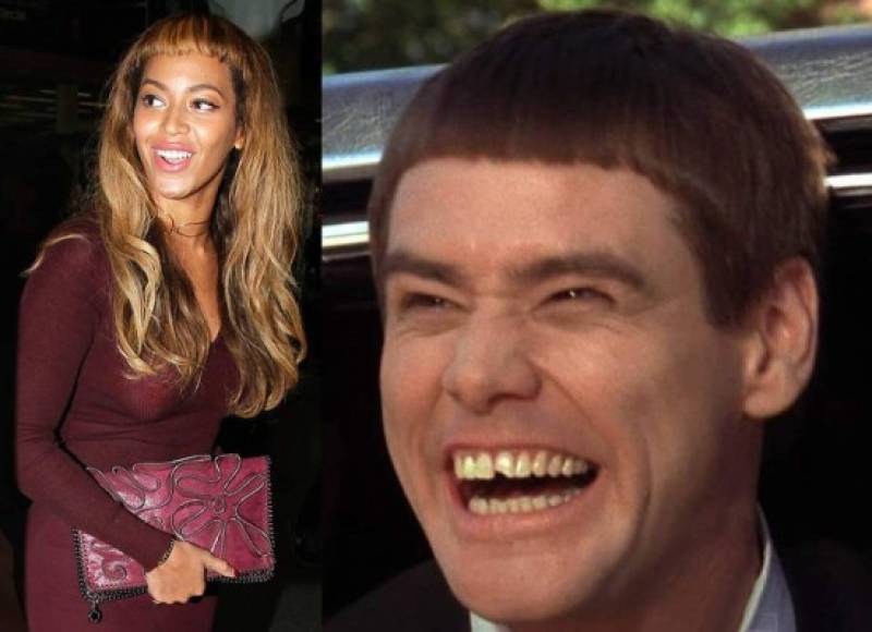 Hasta con Jimmy Carrey en la película 'Tonto más Tonto' fue comparada Beyoncé.