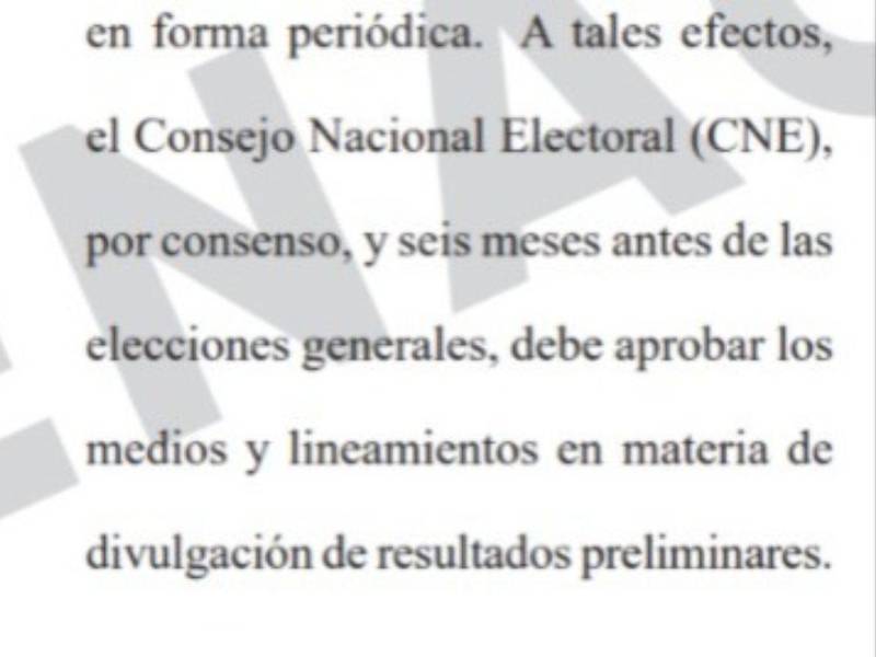 Captura de pantalla al artículo 279 de la Ley Electoral.