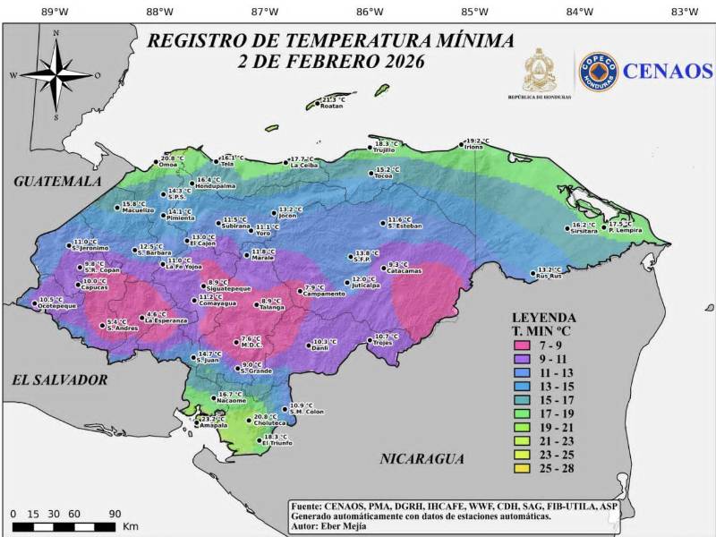 En el departamento de Cortés, las condiciones climáticas estarán marcadas por cielos mayormente nublados, lluvias y chubascos débiles.