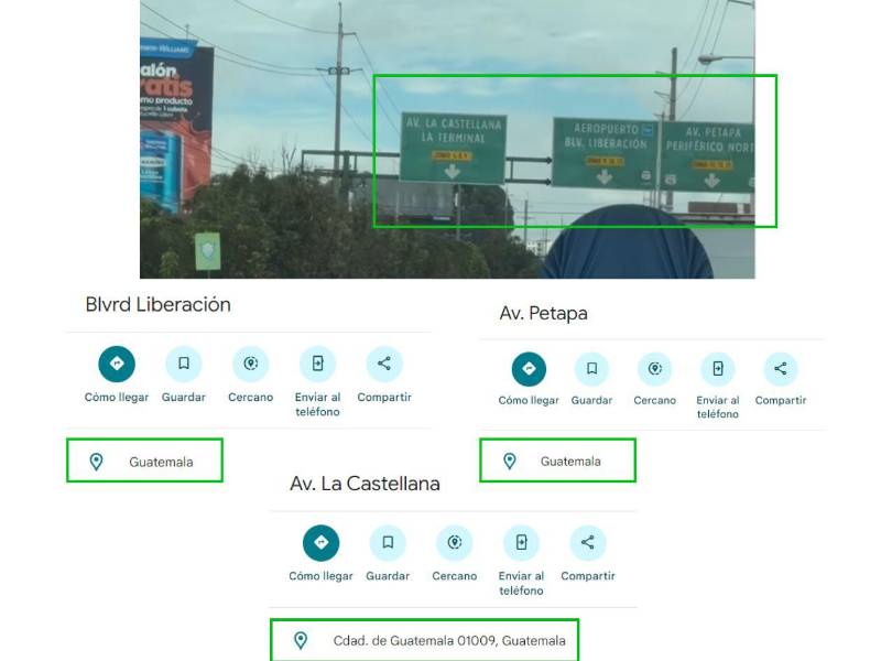 Captura de pantalla a la ubicación en Google Street View.