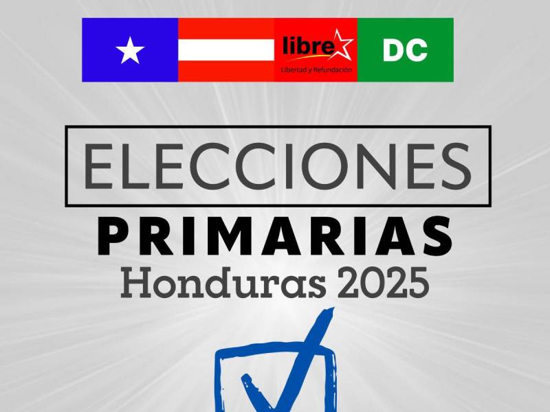 Arte gráfico de las fuerzas políticas a proceso de elecciones primarias en Honduras.