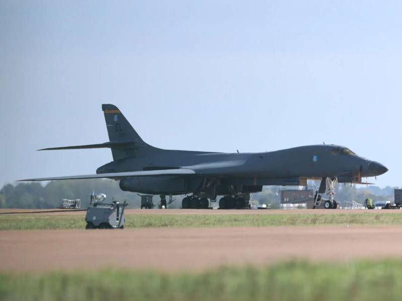 Un bombardero Lancer en la base de RAF Fairford en Gloucestershire, Reino Unido, el pasado 28 de septiembre.
