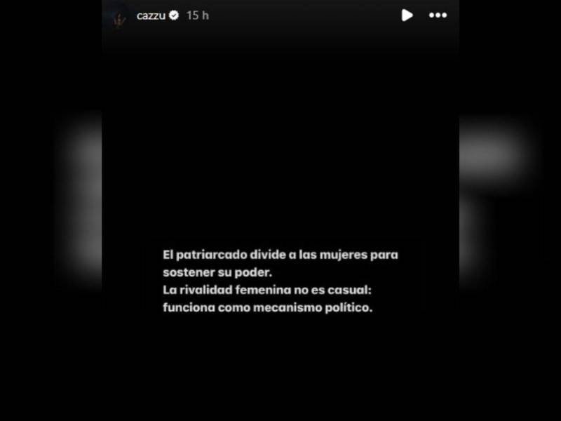 Mensaje compartido por Cazuu en redes sociales.