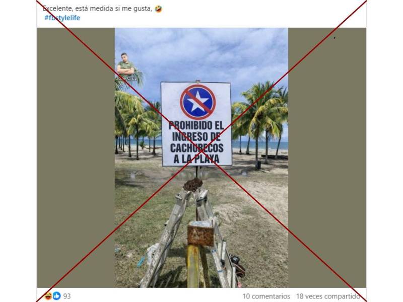 Captura de pantalla a una publicación de Facebook hecha el 29 de marzo de 2026.