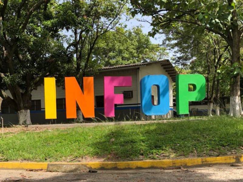 Vista de las instalaciones del Instituto Nacional de Formación Profesional (Infop) en San Pedro Sula.
